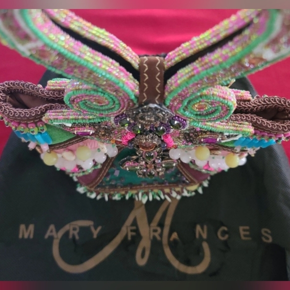 Mary Frances Vibrant Vintage Intricately Beaded Small Top Handle Dinner Purse - Picture 14 of 16